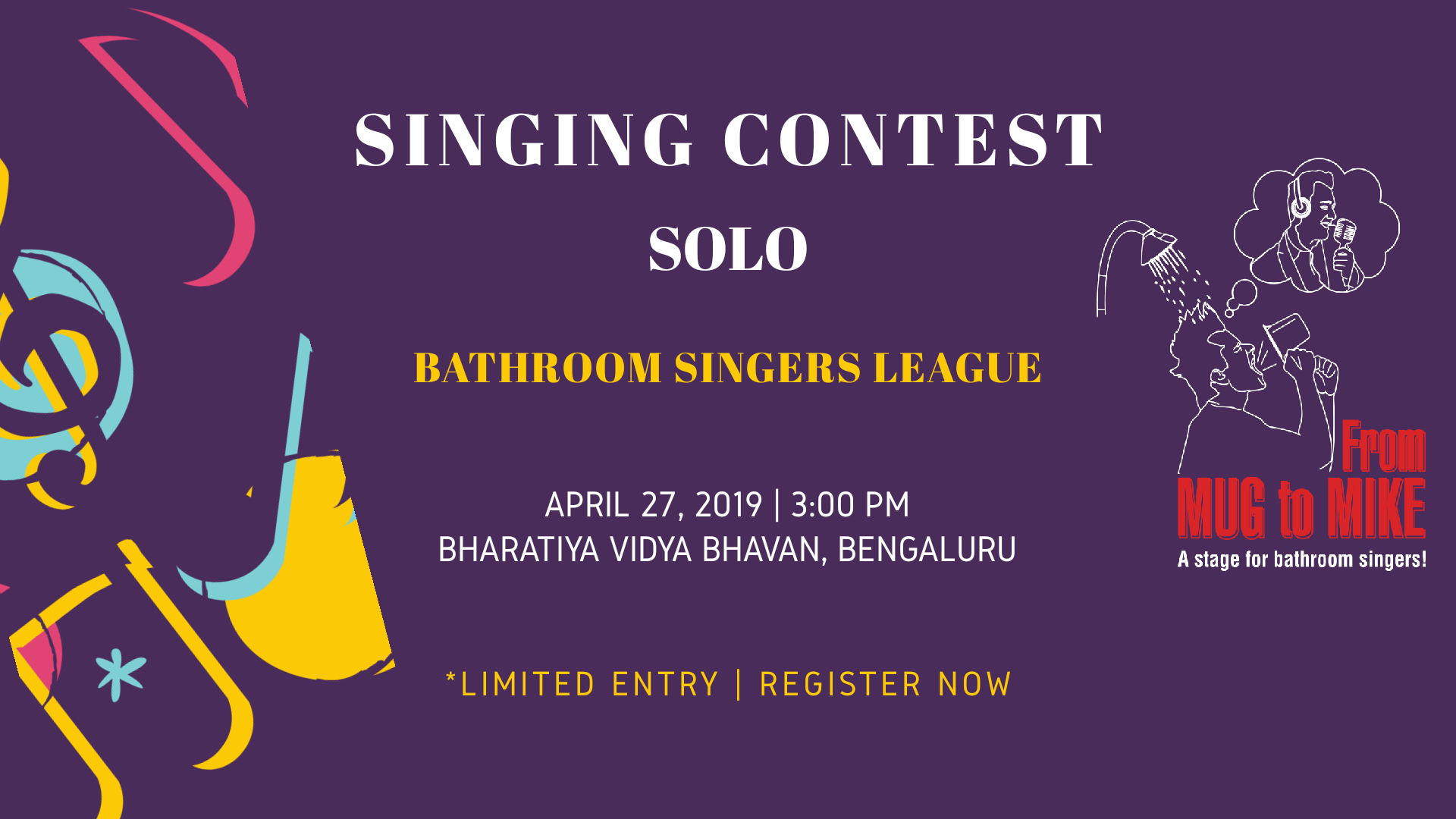 Solo Singing Contest – Bathroom Singers League